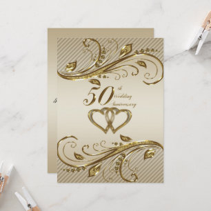 Carte d'invitation pour les 50 ans de mariage