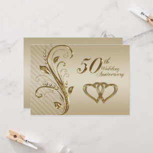 Carte d'invitation pour les 50 ans de mariage