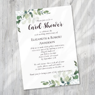 Carte d'invitation pour les 50 ans de mariage Show