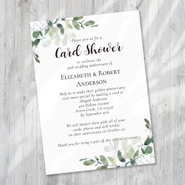 Carte d'invitation pour les 50 ans de mariage Show (Créateur téléchargé)