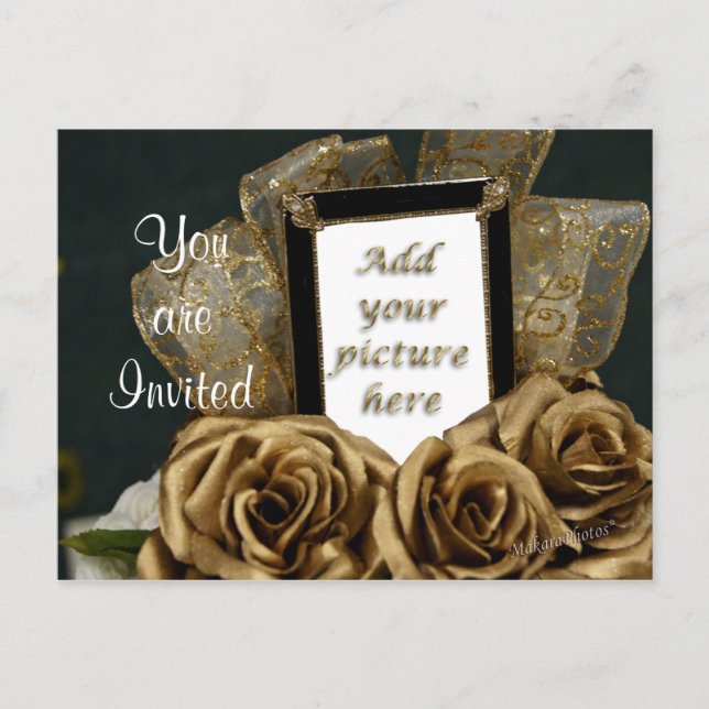 Carte d'invitation pour les 50 ans - personnalisez (Devant)