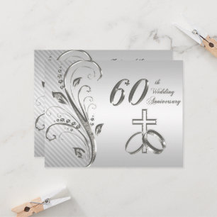 Carte d'invitation pour les 60 ans de mariage