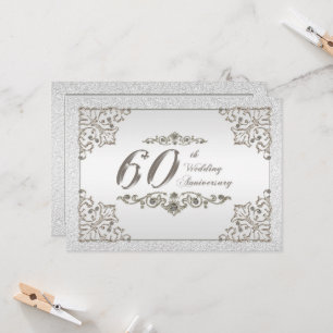 Carte d'invitation pour les 60 ans de mariage