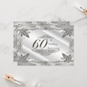 Carte d'invitation pour les 60 ans de mariage