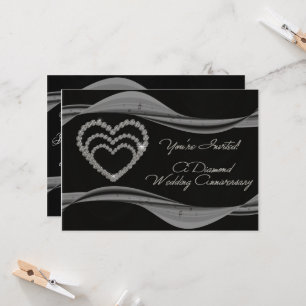 Carte d'invitation pour les 60 ans de mariage