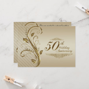 Carte d'invitation pour les noces d'or