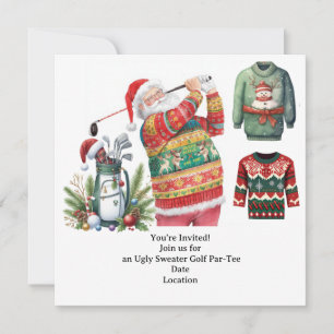 Carte d'invitation pour Noël à la fête de Noël