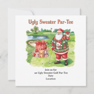 Carte d'invitation pour Noël à la fête de Noël