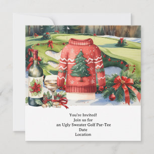 Carte d'invitation pour Noël à la fête de Noël