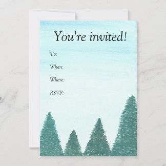 Carte d'invitation pour paysage de verdure
