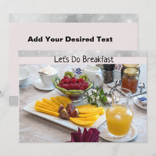 Carte d'invitation pour petit déjeuner