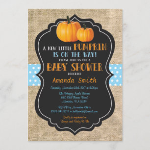 Carte d'invitation pour petits Baby showers Citrou