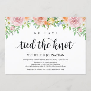 Carte d'invitation pour réception de mariage en fu