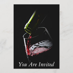 Carte d'invitation pour sommelier de vin