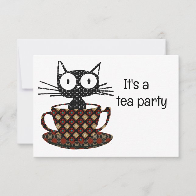 Carte d'invitation pour Tea Party (Devant)