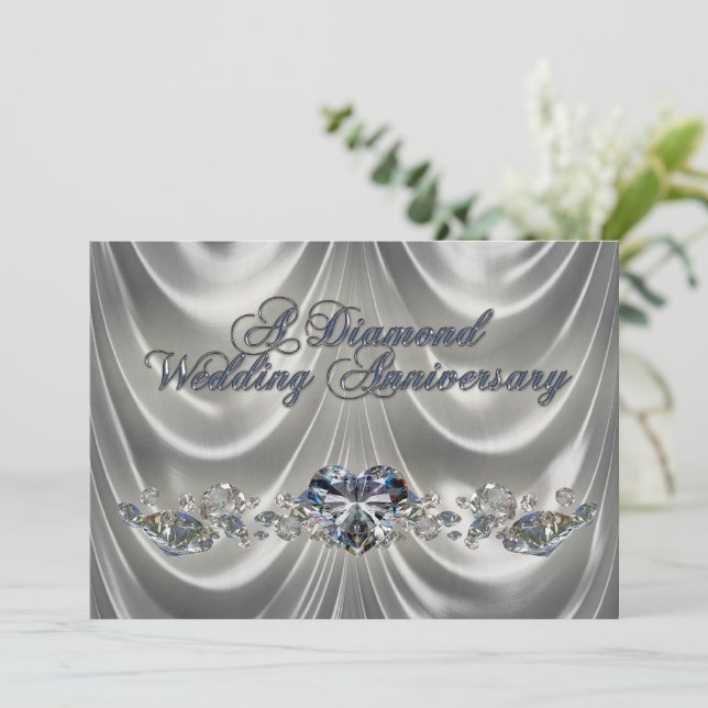 Carte d'invitation pour un anniversaire de mariage (Debout devant)