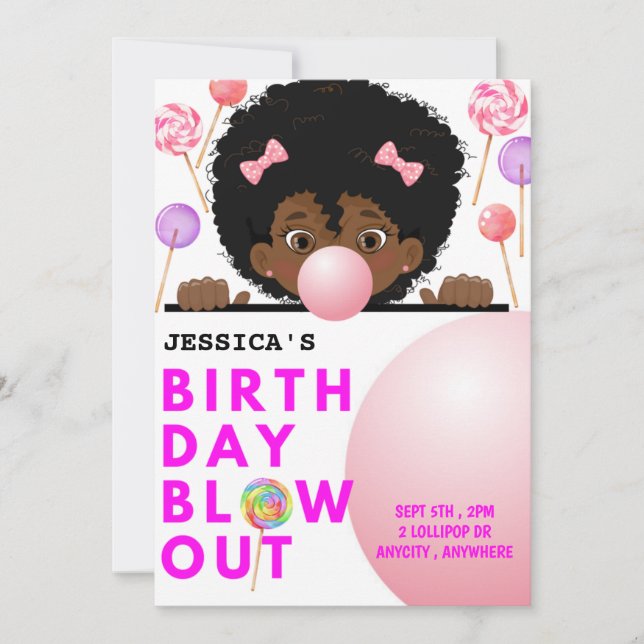 Carte d'invitation pour un anniversaire inoubliabl (Devant)