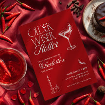 Carte d'invitation pour un anniversaire rouge plus