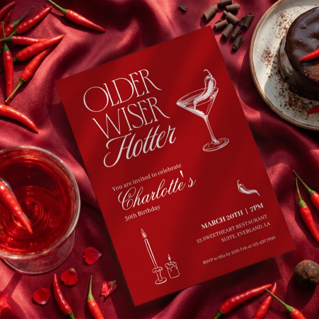 Carte d'invitation pour un anniversaire rouge plus (Créateur téléchargé)