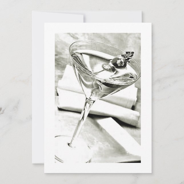 CARTE D'INVITATION POUR UN COCKTAIL OU TOUTE FÊTE  (Devant)