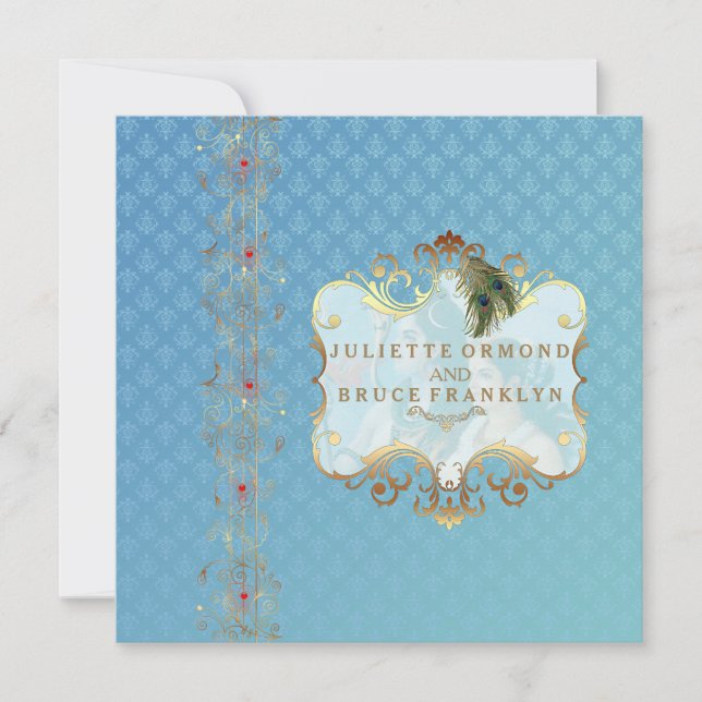 Carte d'invitation pour un mariage indien II (Devant)