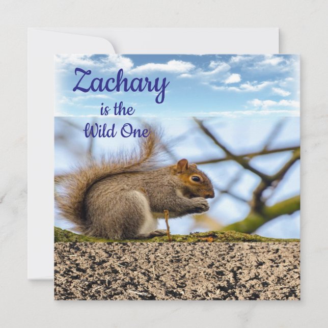 Carte d'invitation pour un premier anniversaire Wi (Devant)