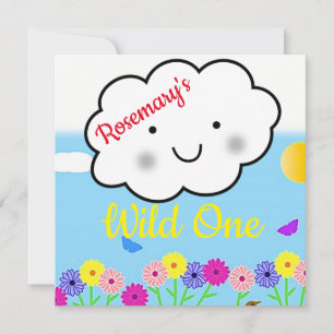 Carte d'invitation pour un premier anniversaire Wi