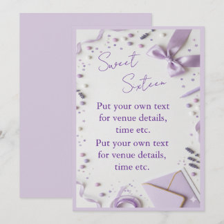 Carte d'invitation pour un Sweet Sixteen