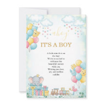 Carte d'invitation pour une Baby Shower 'C'est un