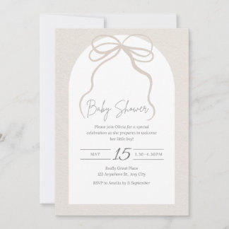 Carte d'invitation pour une baby shower de bienven