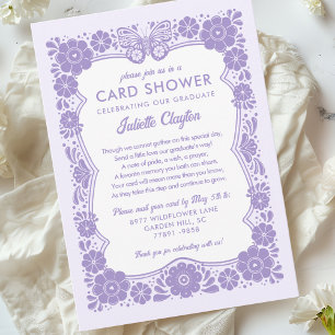 Carte d'invitation pour une douche de cartes de re