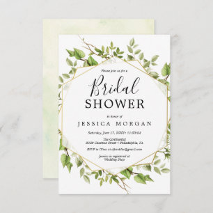 Carte d'invitation pour une douche nuptiale de Woo