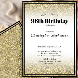 Carte d'invitation pour une fête d'anniversaire 96