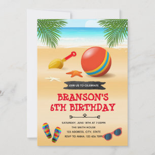 Carte d'invitation pour une fête d'anniversaire au