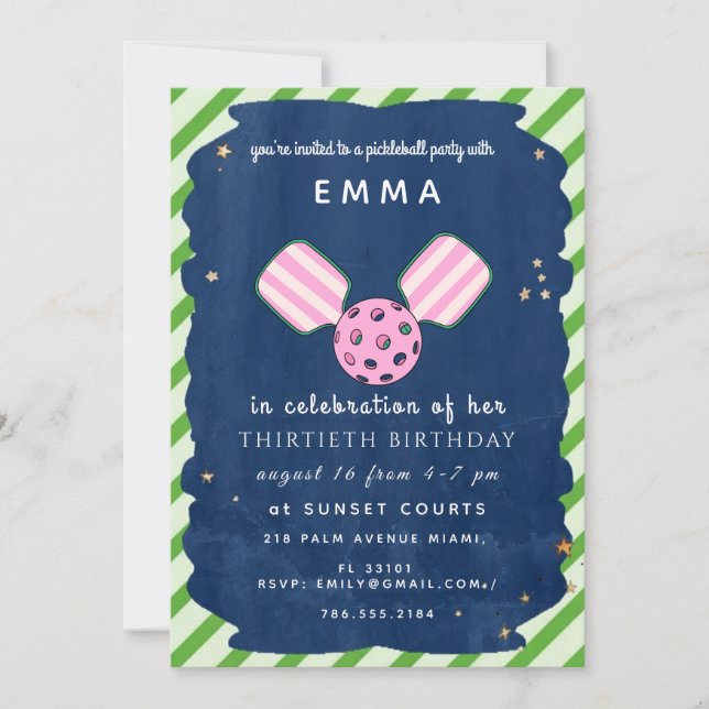Carte d'invitation pour une fête d'anniversaire de (Devant)