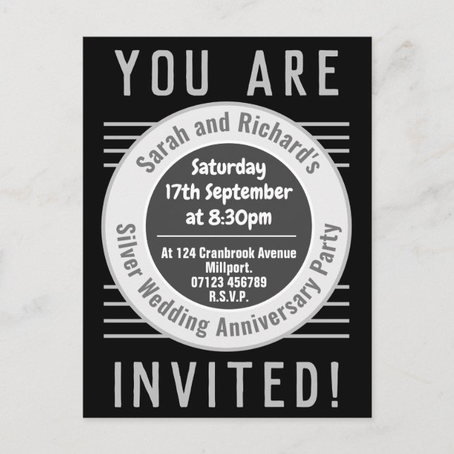 Carte d'invitation pour une fête d'anniversaire de (Devant)