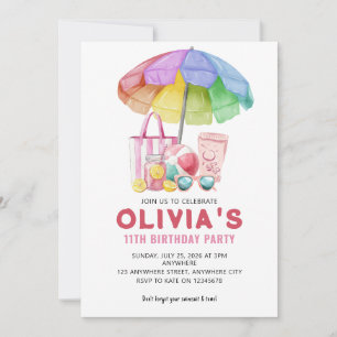 Carte d'invitation pour une fête d'anniversaire fi