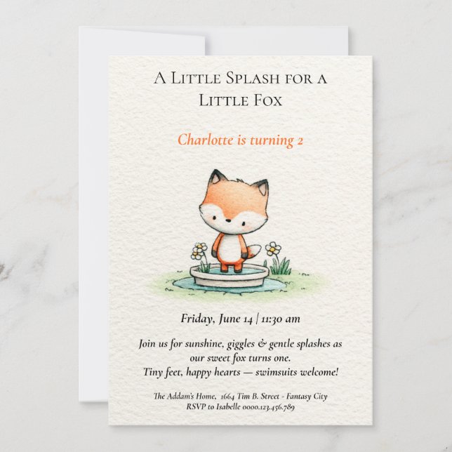 Carte d'invitation pour une fête d'anniversaire Li (Devant)