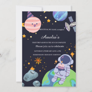 Carte d'invitation pour une fête d'anniversaire su