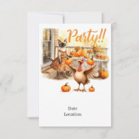Carte d'invitation pour une fête d'automne – Rasse
