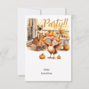 Carte d'invitation pour une fête d'automne – Rasse