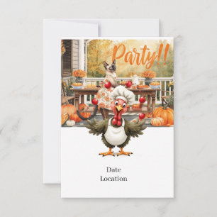 Carte d'invitation pour une fête d'automne – Rasse