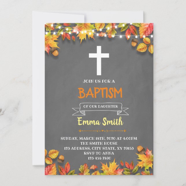 Carte d'invitation pour une fête de baptême d'auto (Devant)