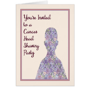Carte d'invitation pour une fête de rasage de tête