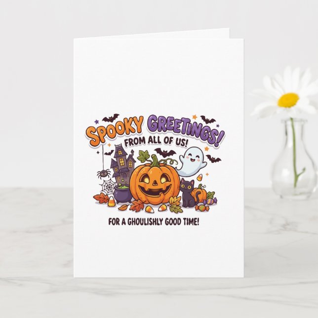 Carte d'invitation pour une fête d'Halloween Spook (Petite plante)