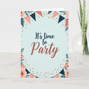 Carte d'invitation pour une fête florale