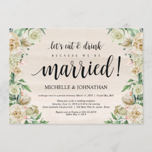 Carte d'invitation pour une réception de mariage e