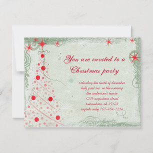 Carte d'invitation pour une soirée de Noël Grunge