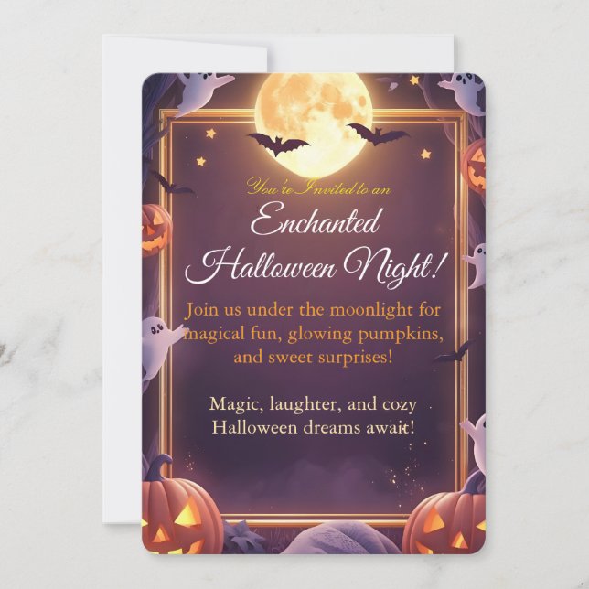 Carte d'invitation pour une soirée enchantée d'Hal (Devant)