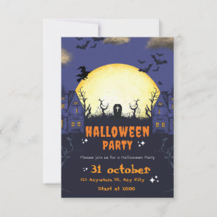 Carte d'invitation pour une soirée Halloween effra